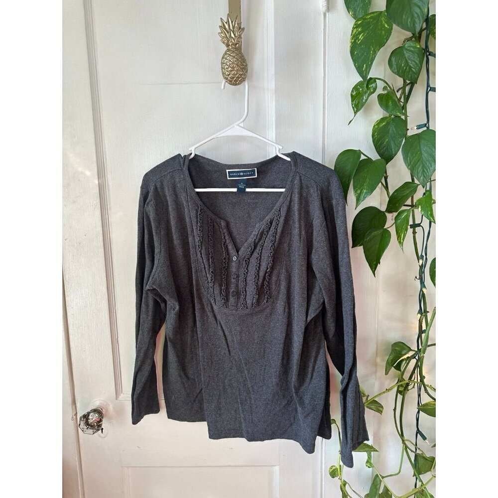 Karen Scott women’s size x-large gray blouse